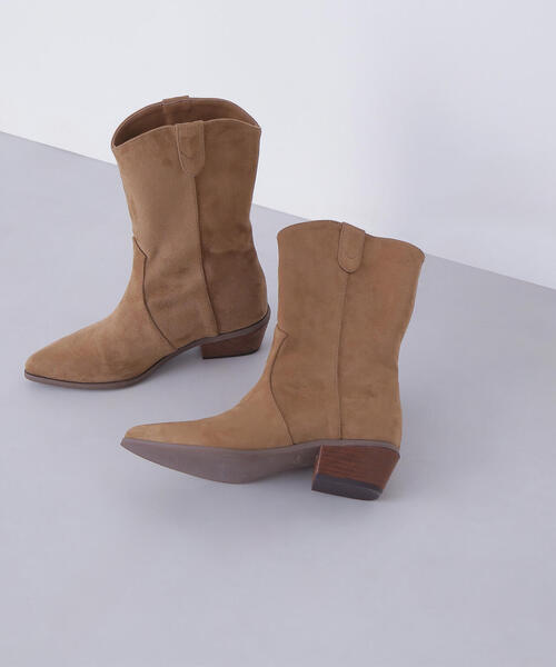 NATURAL BEAUTY BASIC（ナチュラルビューティーベーシック）の「◇ソフトウエスタンブーツ（ブーツ・レディース・ブラック/ベージュ・MEDIUM/LARGE）」の10枚目の写真