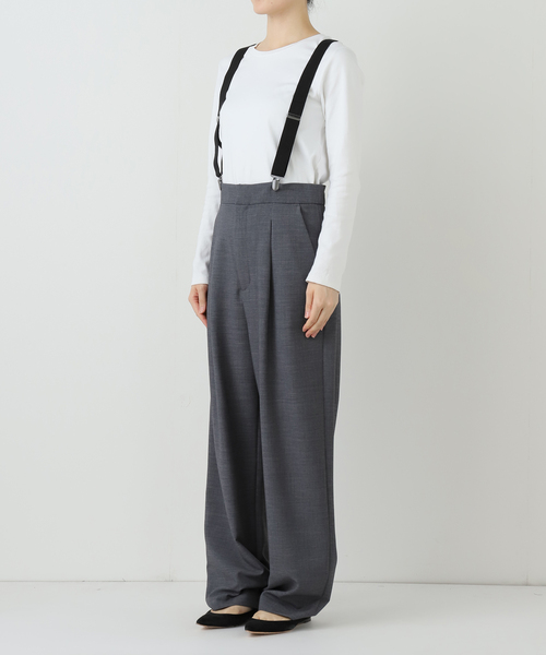 SLOBE IENA(スローブイエナ)の「サスペンダーパンツ(その他パンツ・レディース・チャコールグレー/ベージュ・36/38)」の3枚目の写真