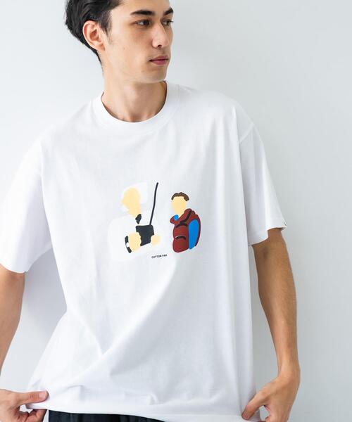 cotton pan（コットンパン）の「COTTON PAN　E&M（Tシャツ/カットソー・メンズ・ホワイト・SMALL/MEDIUM/LARGE）」の2枚目の写真