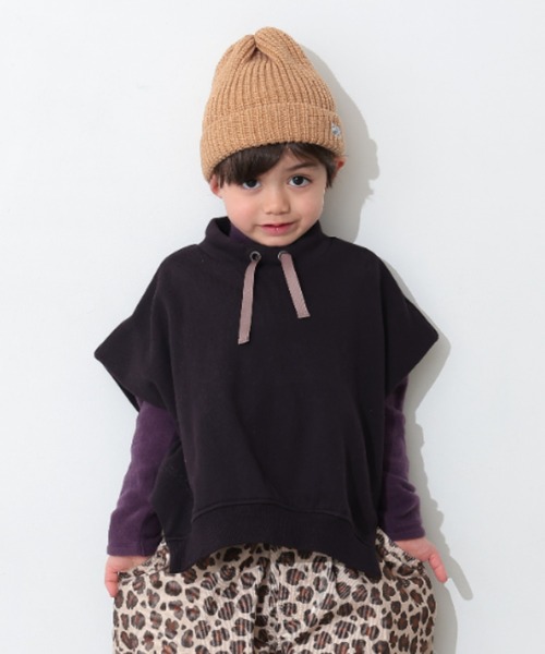 Ocean&Ground（オーシャン&グラウンド）の「ﾓｯｸﾈｯｸｽｳｪｯﾄﾍﾞｽﾄ（ベスト・キッズ・ライトパープル/グレイッシュベージュ/ブラック・140/130/120/110/100/90）」の4枚目の写真