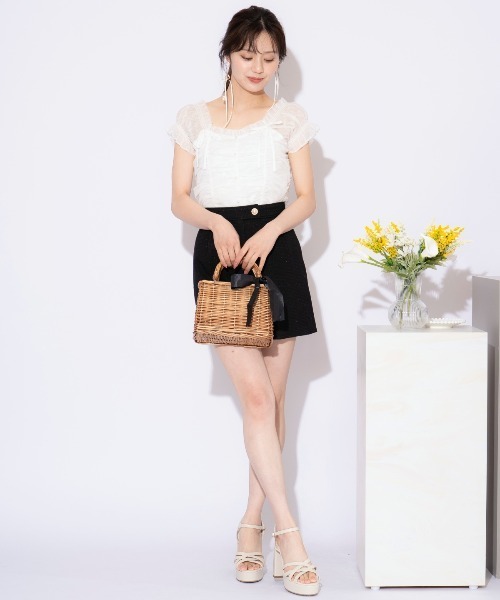 WILLSELECTION(ウィルセレクション)の「チュールギャザートップス(シャツ/ブラウス・レディース・ピンク/ダークブラウン/ブラック/オフホワイト・FREE)」の13枚目の写真
