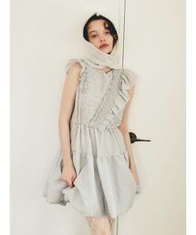 真*魚様 FURFUR 少しくすんだライトブルー 半袖ワンピース 真*魚様 FURFUR 少しくすんだライトブルー 半袖ワンピース