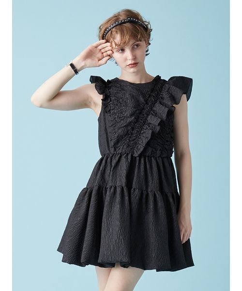 FURFUR バルーンヘムミニドレス　FLOWER FURFUR（ファーファー）の「バルーンヘムミニドレス（ドレス）」 - WEAR