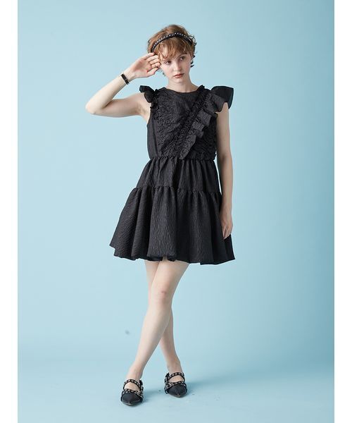 FURFUR バルーンヘムミニドレス　FLOWER FURFUR（ファーファー）の「バルーンヘムミニドレス（ドレス）」 - WEAR