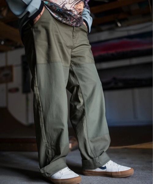 VOLCOM(ボルコム)の「【VOLCOM/ボルコム】 POVJ Bryan Iguchi Work Pants /ルーズフィットブーツジッパーワークパンツ(その他パンツ・メンズ・オリーブ・36inch)」の1枚目の写真