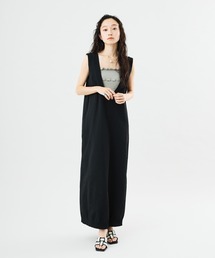 Muscat（マスカット）の「スポンジニット　深Uネックロングワンピース（ワンピース）」