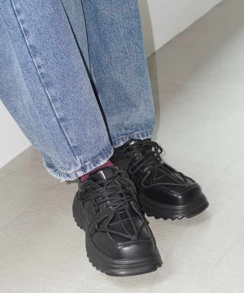 WESTBOY(ウエストボーイ)の「厚底レザースニーカー WO25S13SH06【WB ORIGINALS】(スニーカー・メンズ・ブラック・44/41/42/43)」の6枚目の写真
