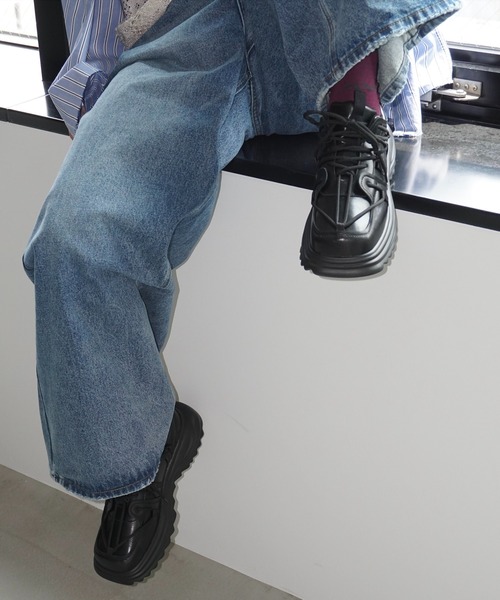 WESTBOY(ウエストボーイ)の「厚底レザースニーカー WO25S13SH06【WB ORIGINALS】(スニーカー・メンズ・ブラック・44/41/42/43)」の7枚目の写真