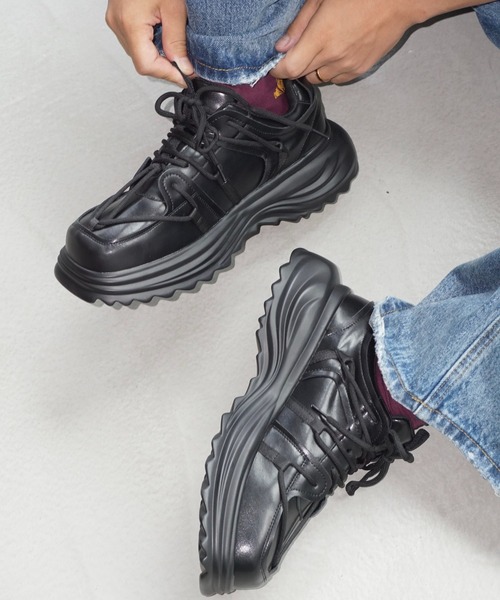 WESTBOY(ウエストボーイ)の「厚底レザースニーカー WO25S13SH06【WB ORIGINALS】(スニーカー・メンズ・ブラック・44/41/42/43)」の8枚目の写真