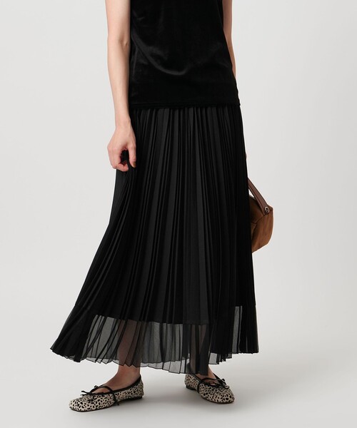 UNITED ARROWS（ユナイテッドアローズ）の「シアー コンビ プリーツ スカート（スカート・レディース・オフホワイト/ダークグレー/ブラック・36/38）」の14枚目の写真