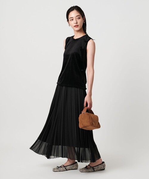 UNITED ARROWS GOLF プリーツスカート ネイビー S Women's プリーツ