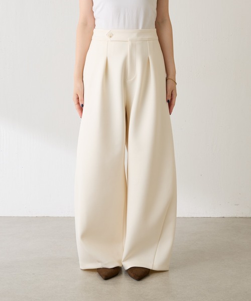 COLLAGE GALLARDAGALANTE（コラージュガリャルダガランテ）の「裾切替ダンボールパンツ（その他パンツ・レディース・ブラウン/アイボリー・0/1）」の11枚目の写真