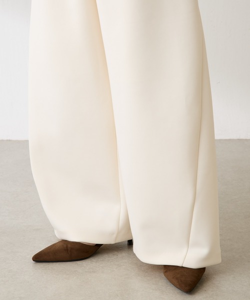 COLLAGE GALLARDAGALANTE（コラージュガリャルダガランテ）の「裾切替ダンボールパンツ（その他パンツ・レディース・ブラウン/アイボリー・0/1）」の17枚目の写真