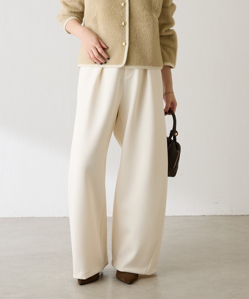 COLLAGE GALLARDAGALANTE（コラージュガリャルダガランテ）の「裾切替ダンボールパンツ（その他パンツ・レディース・ブラウン/アイボリー・0/1）」の21枚目の写真