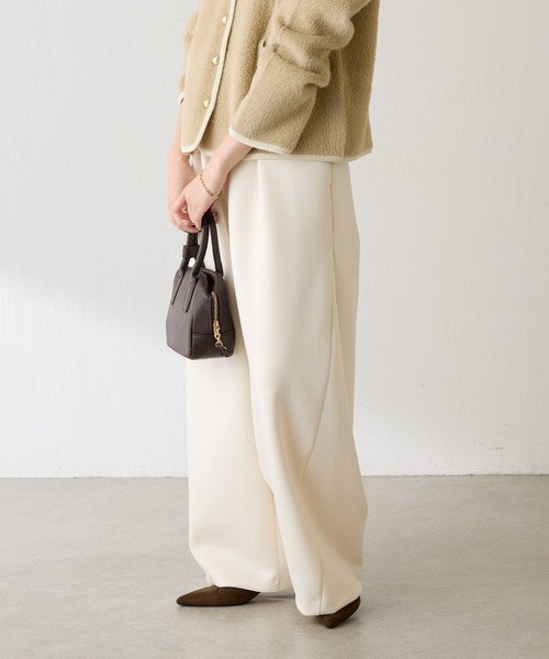COLLAGE GALLARDAGALANTE（コラージュガリャルダガランテ）の「裾切替ダンボールパンツ（その他パンツ・レディース・ブラウン/アイボリー・0/1）」の22枚目の写真