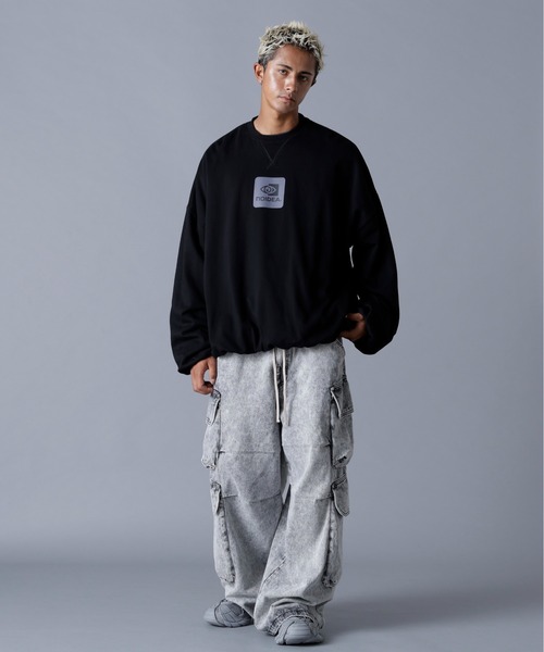 DANKE SCHON(ダンケシェーン)の「DankeSchon/ダンケシェーン/BALLOON CREWNECK(スウェット・メンズ・グレー/ブラック・M/L)」の4枚目の写真