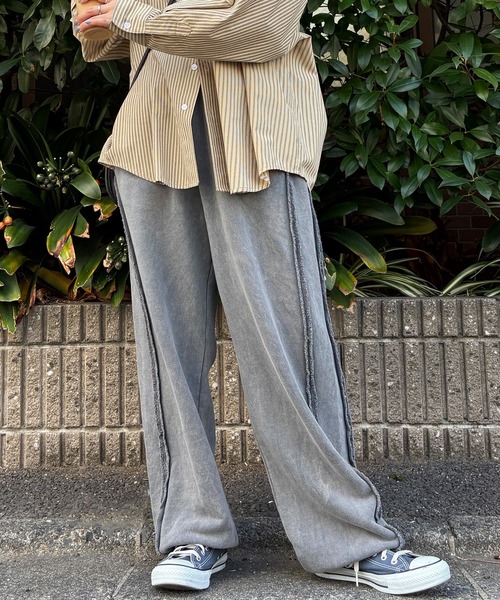 DOUBLE NAME（ダブルネーム）の「【m:rex】ミニ恐竜刺しゅうスウェットパンツ（その他パンツ・レディース・ブラック/ライトグレー・FREE）」の11枚目の写真