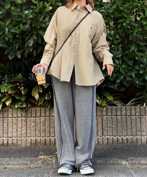 DOUBLE NAME（ダブルネーム）の「【m:rex】ミニ恐竜刺しゅうスウェットパンツ（その他パンツ・レディース・ブラック/ライトグレー・FREE）」の12枚目の写真