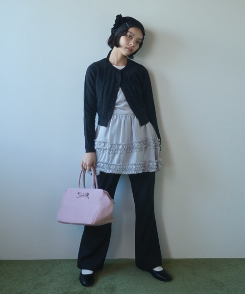 suede 2way ribbon bag / 2WAY リボンスエードボストンバッグ