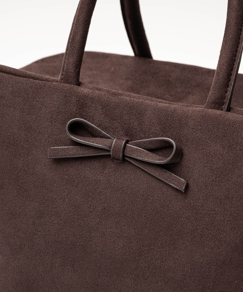 FEKETE フェケテ リボンスウェードボストンバッグ ブラウン suede 2way ribbon bag / 2WAY リボンスエードボストンバッグ