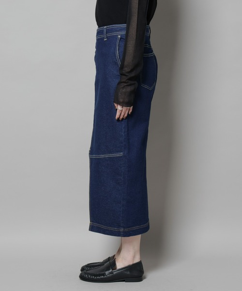 NANO universe（ナノユニバース）の「ラップペンシルデニムスカート（デニムスカート・レディース・ネイビー/ブルー・M/S）」の8枚目の写真