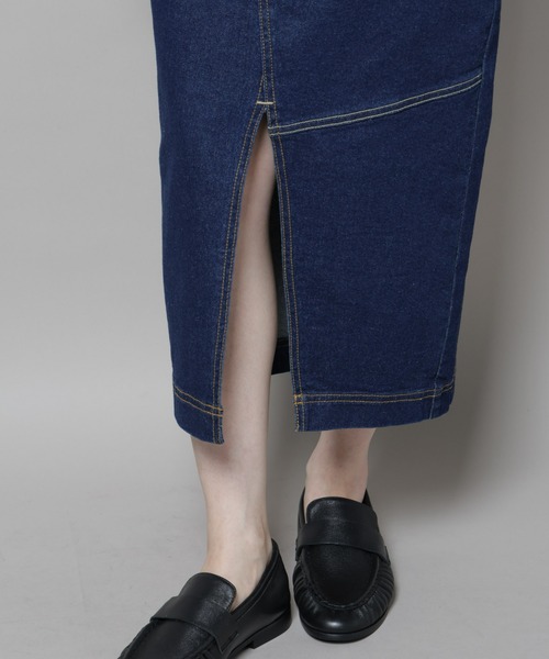 NANO universe（ナノユニバース）の「ラップペンシルデニムスカート（デニムスカート・レディース・ネイビー/ブルー・M/S）」の11枚目の写真