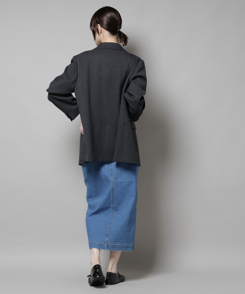 NANO universe（ナノユニバース）の「ラップペンシルデニムスカート（デニムスカート・レディース・ネイビー/ブルー・M/S）」の22枚目の写真