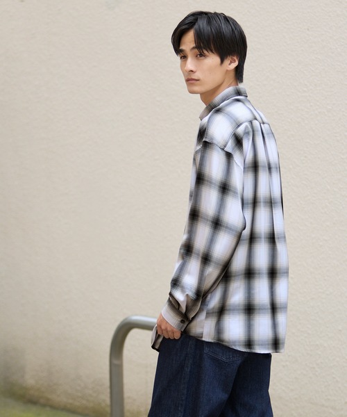 coca（coca）（コカ）の「TRマドラスチェック長袖シャツ（Tシャツ/カットソー・メンズ・ホワイト/ブラウン・XL/M/L）」の19枚目の写真