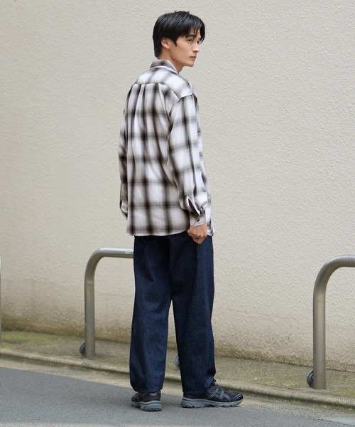 coca（coca）（コカ）の「TRマドラスチェック長袖シャツ（Tシャツ/カットソー・メンズ・ホワイト/ブラウン・XL/M/L）」の4枚目の写真