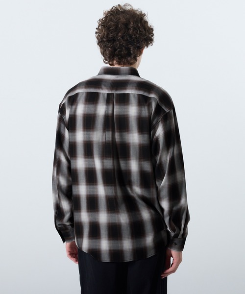 coca（coca）（コカ）の「TRマドラスチェック長袖シャツ（Tシャツ/カットソー・メンズ・ホワイト/ブラウン・XL/M/L）」の7枚目の写真