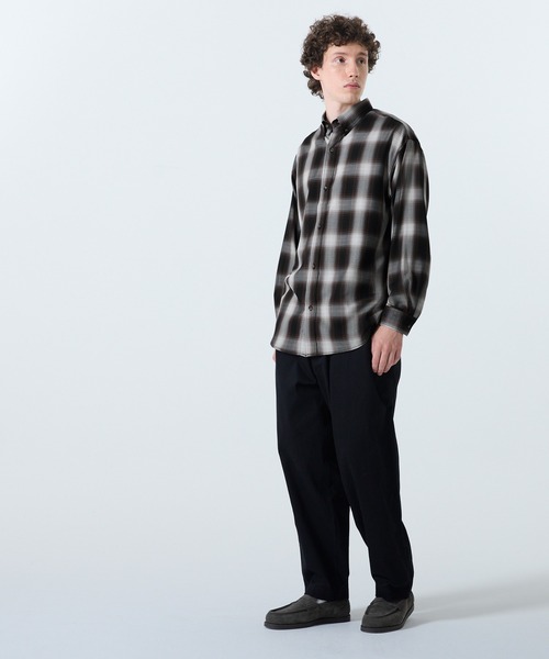 coca（coca）（コカ）の「TRマドラスチェック長袖シャツ（Tシャツ/カットソー・メンズ・ホワイト/ブラウン・XL/M/L）」の8枚目の写真