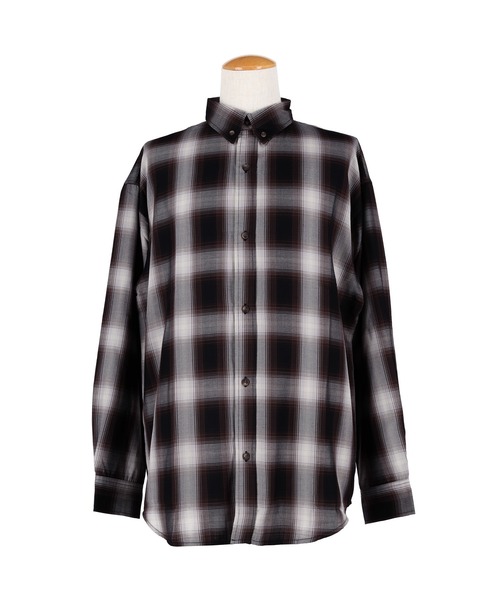 coca（coca）（コカ）の「TRマドラスチェック長袖シャツ（Tシャツ/カットソー・メンズ・ホワイト/ブラウン・XL/M/L）」の15枚目の写真