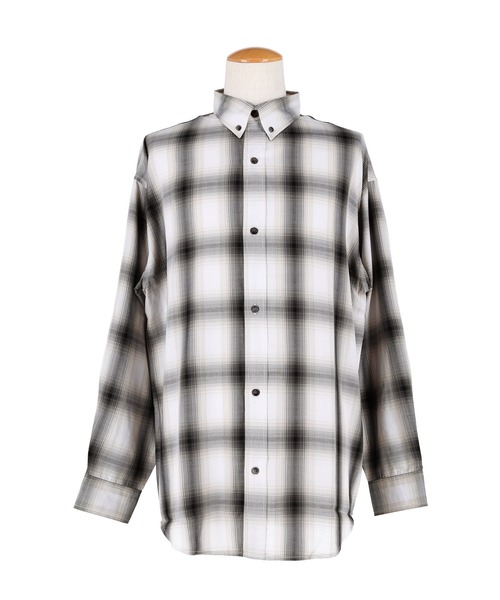 coca（coca）（コカ）の「TRマドラスチェック長袖シャツ（Tシャツ/カットソー・メンズ・ホワイト/ブラウン・XL/M/L）」の16枚目の写真