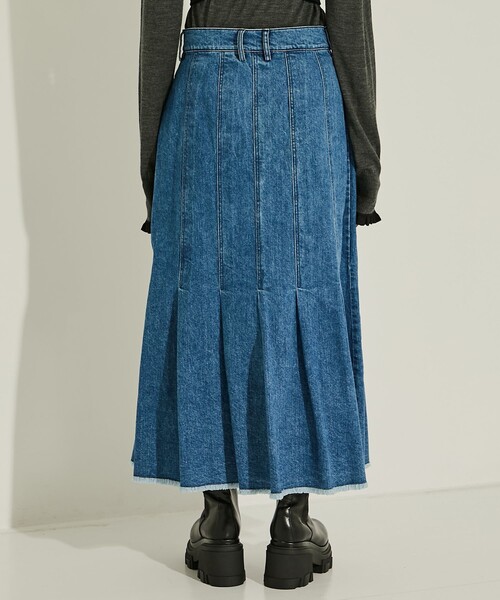 AKANE UTSUNOMIYA(アカネウツノミヤ)の「【AKANE UTSUNOMIYA/アカネウツノミヤ】WAO-FSK46-2007/デニムマーメイドスカート/秋服(スカート・レディース・ダークインディゴブルー/ブラック・38/36)」の9枚目の写真