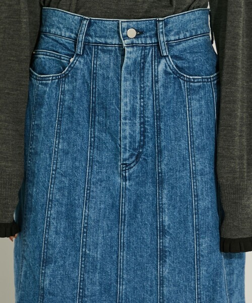 AKANE UTSUNOMIYA(アカネウツノミヤ)の「【AKANE UTSUNOMIYA/アカネウツノミヤ】WAO-FSK46-2007/デニムマーメイドスカート/秋服(スカート・レディース・ダークインディゴブルー/ブラック・38/36)」の10枚目の写真