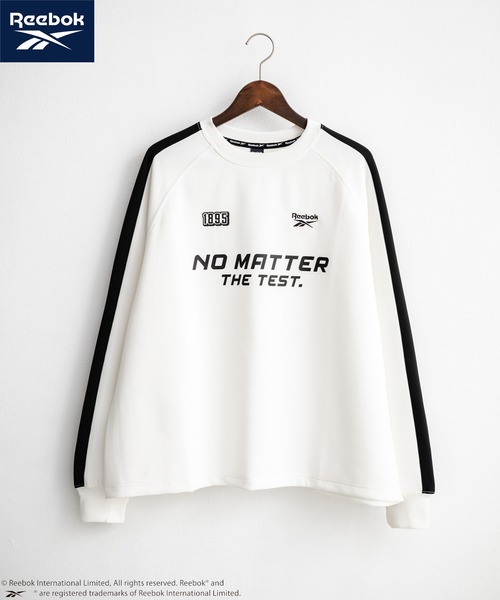 Rocky Monroe(ロッキーモンロー)の「Reebok リーボック オーバーサイズ袖ラインロゴ刺繍ラグランポンチ長袖ゲームシャツ(Tシャツ/カットソー・メンズ・ブルーグレー/ブラック/ホワイト・L/M)」の11枚目の写真
