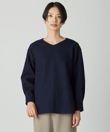 メルトンジャージー Vネック カットソー