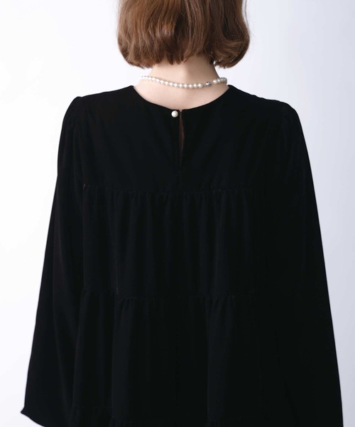 PICCIN(ピッチン)の「ベロアティアードワンピース(ワンピース・レディース・ブラック・M)」の15枚目の写真