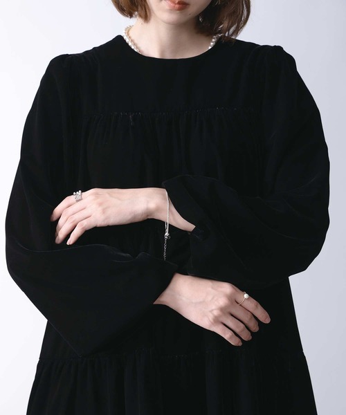 PICCIN(ピッチン)の「ベロアティアードワンピース(ワンピース・レディース・ブラック・M)」の17枚目の写真