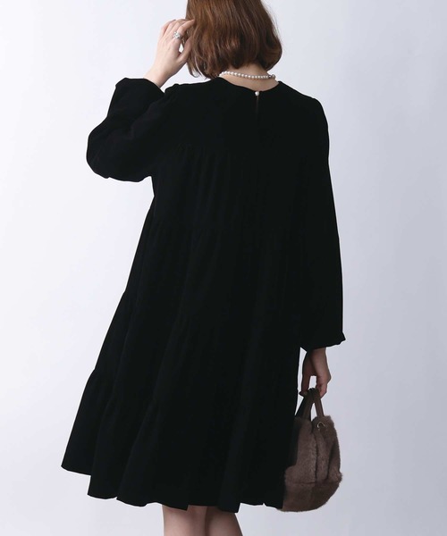 PICCIN(ピッチン)の「ベロアティアードワンピース(ワンピース・レディース・ブラック・M)」の11枚目の写真