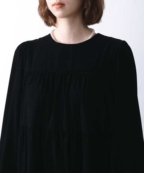 PICCIN(ピッチン)の「ベロアティアードワンピース(ワンピース・レディース・ブラック・M)」の16枚目の写真