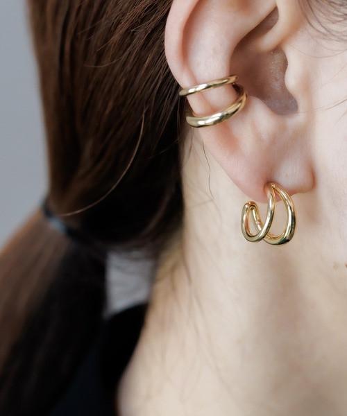 ISOLATION(アイソレーション)の「【ISOLATION / アイソレーション】Silver925 Clear Pierce /クリアーピアス シルバー925(ピアス(両耳用)・レディース・ゴールド・FREE)」の2枚目の写真