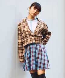 PUNYUS | チェックショートジャケット(テーラードジャケット)