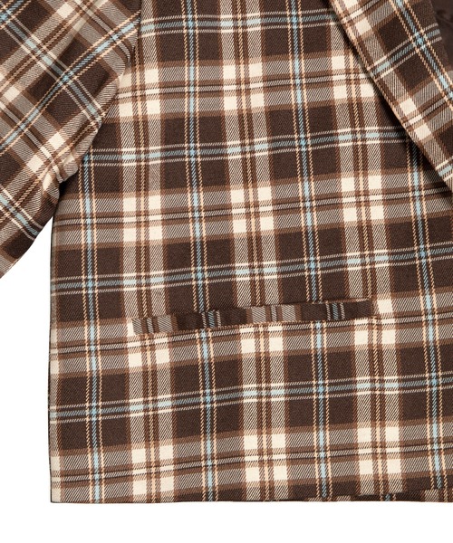 セール】チェックショートジャケット（テーラードジャケット）｜PUNYUS