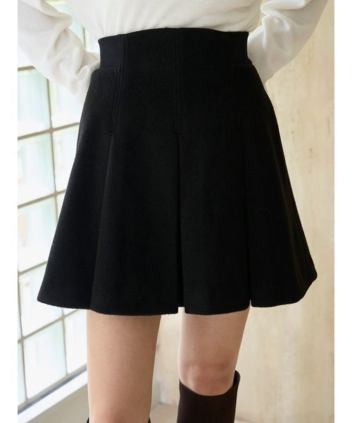 SNIDEL(スナイデル)の「ウエストリブプリーツミニスカート(スカート・レディース・グレー/ブラック/アイボリー・1/0)」の6枚目の写真