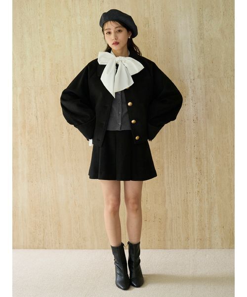 SNIDEL(スナイデル)の「ウエストリブプリーツミニスカート(スカート・レディース・グレー/ブラック/アイボリー・1/0)」の14枚目の写真