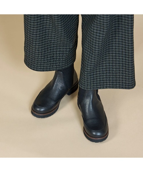ing（イング）の「ニットデザインショートブーツ（ブーツ・レディース・ブラック/サンドベージュ・23cm/23.5cm/22.5cm/24cm/24.5cm）」の12枚目の写真
