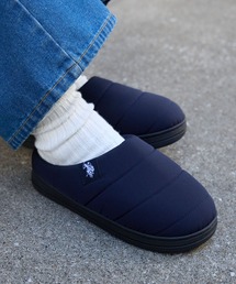 U.S. POLO ASSN. /ユーエスポロアッスン 別注 ロゴワンポイント モックシューズ/クロッグシューズネイビー