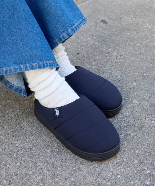 U.S. POLO ASSN.(ユーエスポロアッスン)の「U.S. POLO ASSN. /ユーエスポロアッスン 別注 ロゴワンポイント モックシューズ/クロッグシューズ(スリッポン・レディース・ブラック/ネイビー・28cm/27cm/26cm/25cm/24cm/23cm)」の12枚目の写真