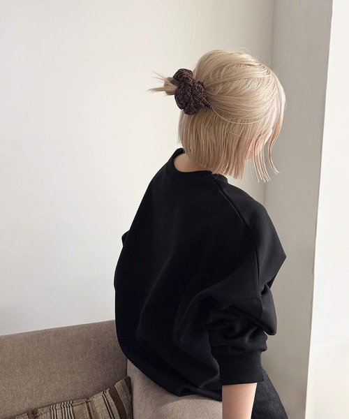 CANAL JEAN（キャナルジーン）の「El mar　グラフチェックシュシュ（シュシュ・レディース・ベージュ/ブラウン・ONE SIZE）」の2枚目の写真